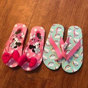 New!  Flip flop bundle size 11/12 toddler girl